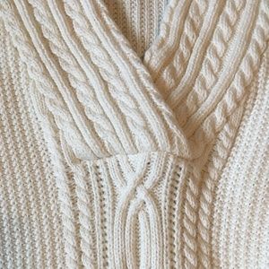 Nautica cream cotton fisherman sweater